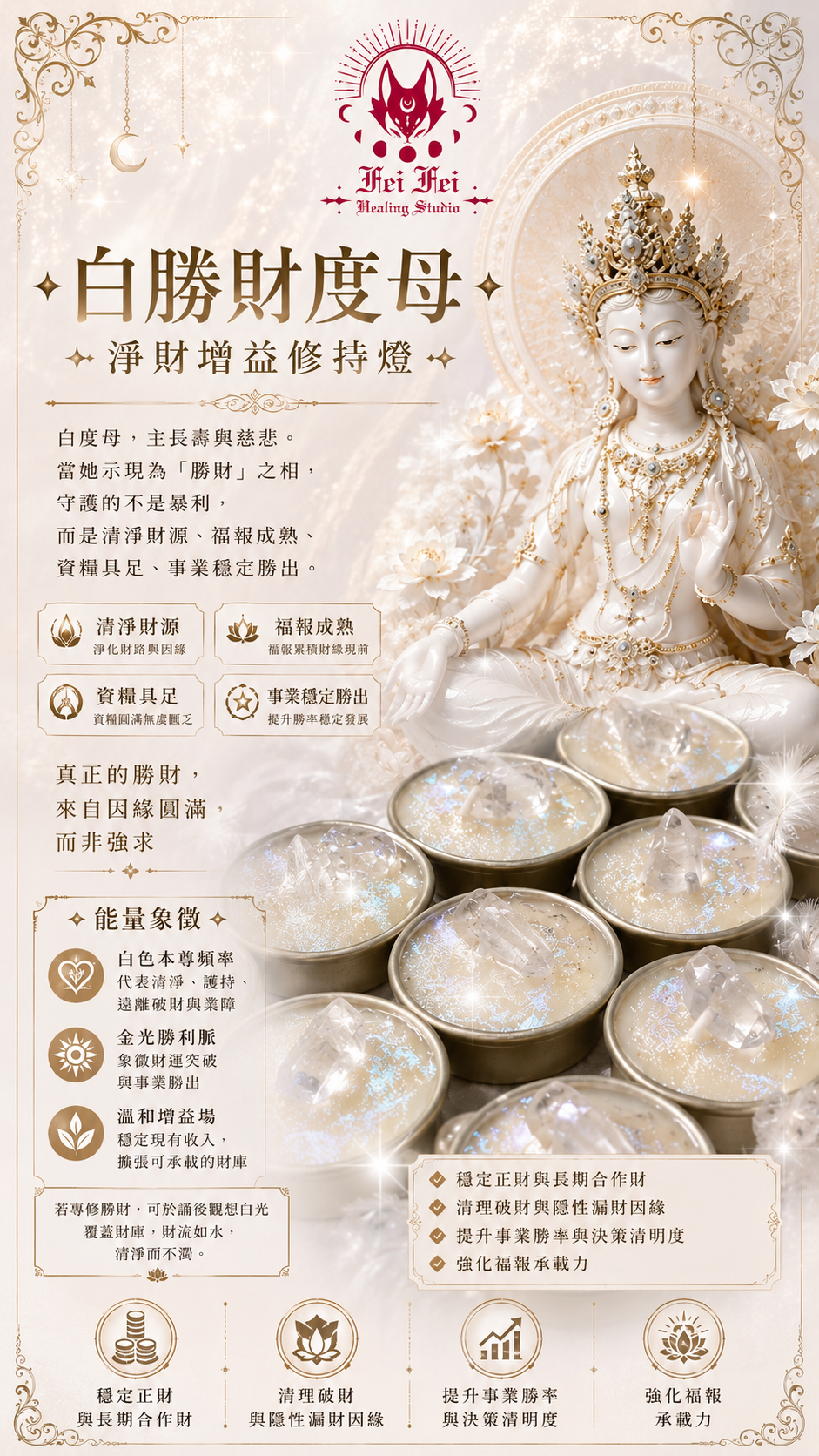 ✦ 白勝財度母|淨財增益修持燈 ✦