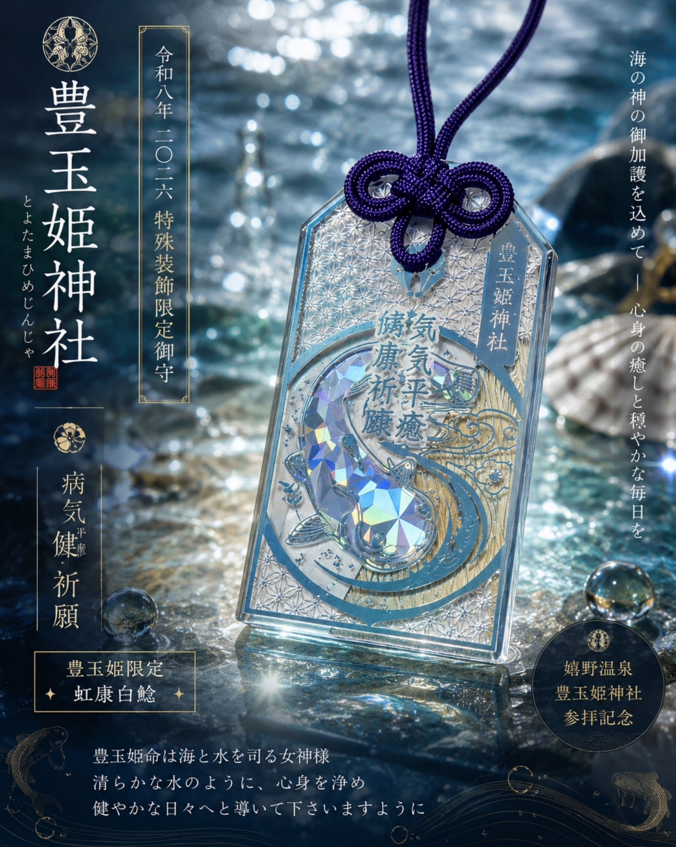 豊玉姫神社|白鯰健康御守|妃皇回來後依序排單