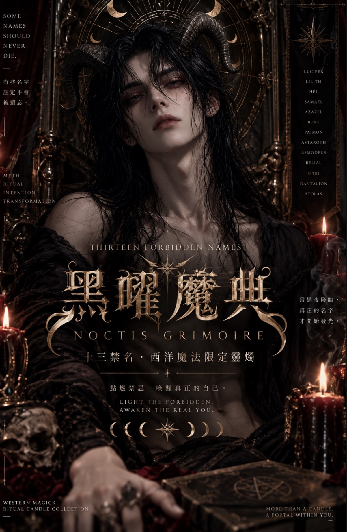 《WESTERN MAGICK｜暗夜魔神》｜十三款限定靈燭｜四入一組